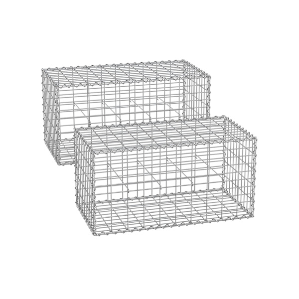 Rootz Gabion Wall Kit - Metallbur - Stenvägg - Galvaniserat stål - 100cm x 50cm x 50cm - 5cm x 10cm Mesh - Heavy Duty