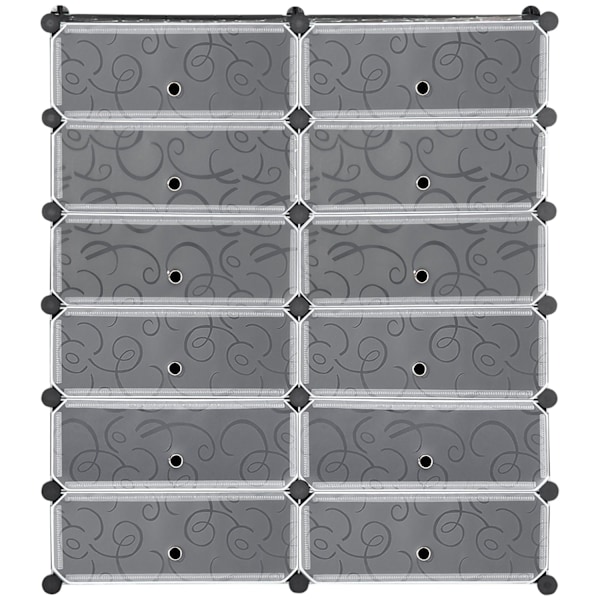 Rootz -kenkäteline - säilytysjärjestäjä - kengän hylly - modulaarinen muotoilu - pitää 24 paria - 94 cm x 37cm x 108 cm