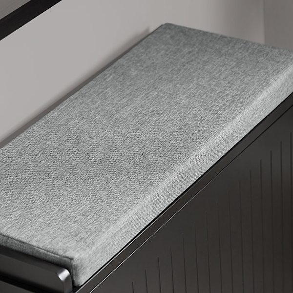 Rootz skoskabsbænk - skovipper - Skoopbevaring med sæde - Pladsbesparende design - Ridsefri installation - Alsidig styling - Sort - 62 cm x 46 cm x 26