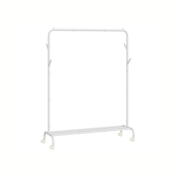 Rootz Rolling Klädställ - Garderobshållare - Bärbart plaggställ - Stålram - 41cm x 103,5cm x 155cm