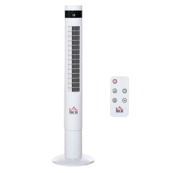 Rootz Tower Ventilator med fjernbetjening - Hvid - Pe Plast, Stå