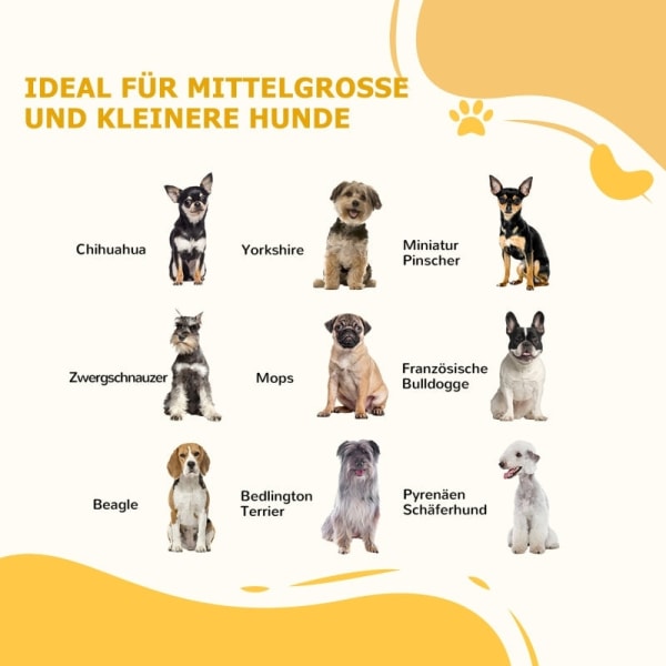 Rootz PawHut Folding Dog Barrier - Pet Gate - Justerbart Hundehegn - Holdbar MDF - 154cm x 30cm x 80cm - Hvid