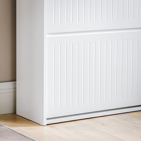 Rootz Shoe Tipper Cabinet - Skoställ - Skoförvaringsorganisator - Mångsidig förvaring - Enkel montering - Slitstarkt MDF-material - 61cm x 100cm x 26c
