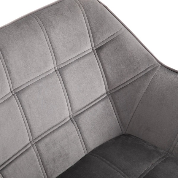 Rootz afslapningsstol - Skandi Design - Læsestol - Accentstol - Polstret stol - Quiltning - Grå - 64 cm x 62 cm x 72,5 cm