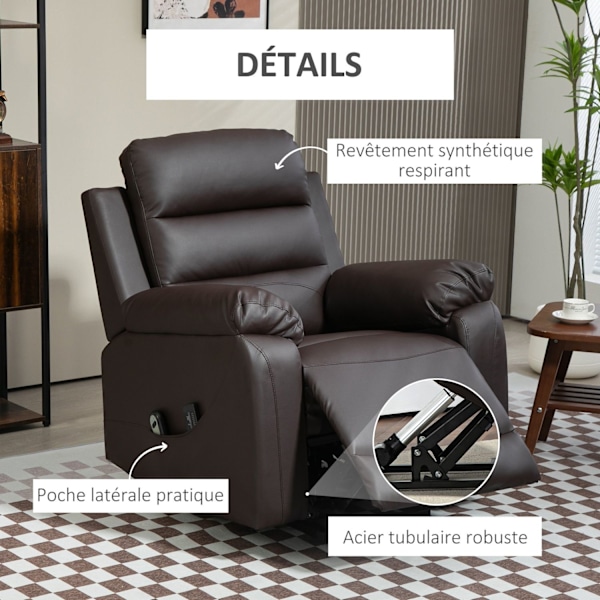 Rootz Electrical UpleCHary Chair - Recliner - Massagestol - Justerbar lutning - Komfort och rörlighet - 91 cm x 86 cm x 101 cm