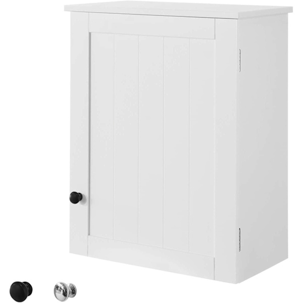 Rootz White Vægmonteret - Enkeltdørs badeværelsesskab - B40 x D23 x H52cm