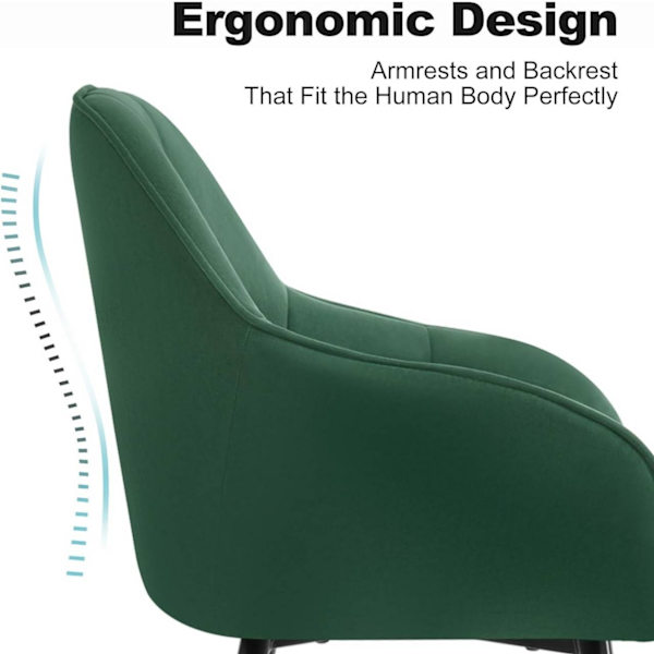 Rootz Velvet Dining Chair - Elegant stol - Bekväm sittplats - Lyxig känsla - Robust konstruktion - Ergonomisk design - 56cm x 83,5cm x 53cm