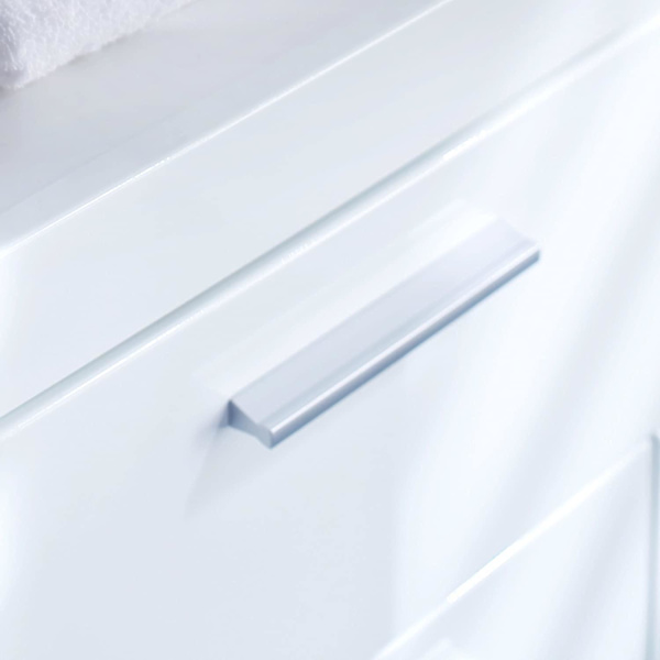 Rootz Badeværelsesskab - Højskab med åbent rum - Højglans - 37 x 190 x 31 cm White High gloss