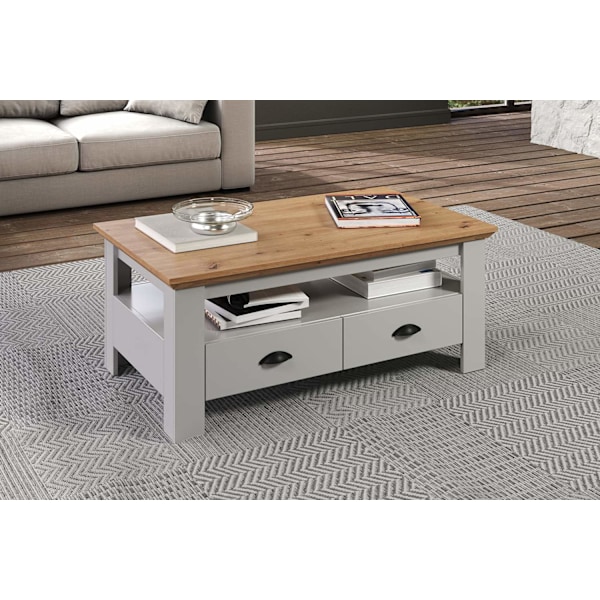 Rootz Landside Coffee Table - Living Room Table - Centerpiece - Lounge Furniture - Modern Stand - Elegant Holder - Contemporary Fixture - Light Grey/A