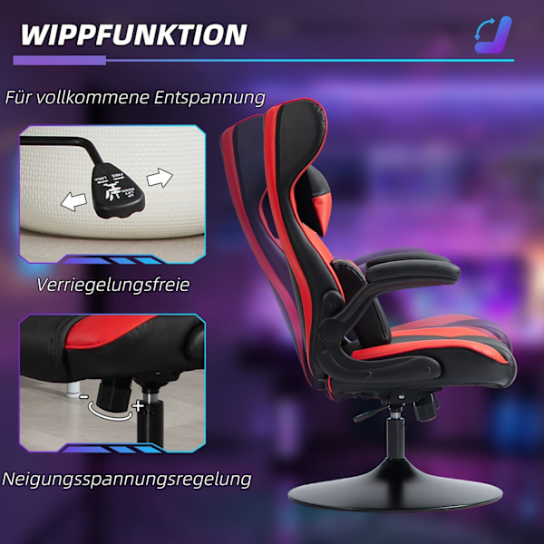 Rootz Gaming Chair - Swivel Chair - Ergonomic Rocking Chair - Justerbar komfort - 67 x 71 x 112 cm