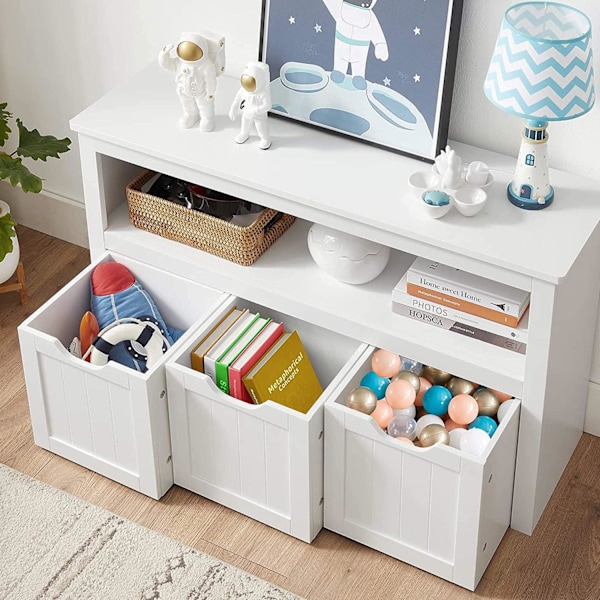 Rootz White förvaringsskåp - MDF Organizer - Skåp - Heavy Duty - 102cm x 30cm x 60cm - 24,5kg - 45,4kg Lastkapacitet - Tillbehörspaket ingår