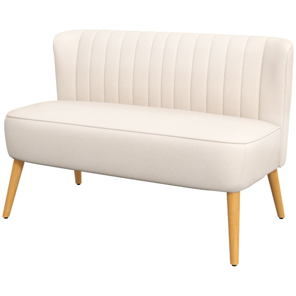 Rootz 2-personers sofa - Retro Design - Scandi Style - Komfortabel polstring - Maksimal stabilitet - Letpleje stof - 117W x 56,5D x 77H cm