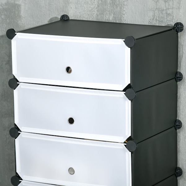 Rootz Modular Shoe Shelf System - Storage Rack - Shoe Organizer - Anpassningsbar design - 49 cm x 36,5 cm x 108 cm
