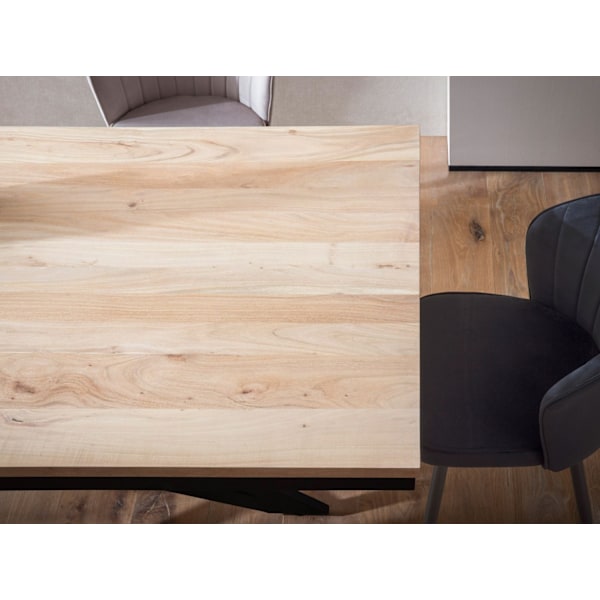 Rootz Industrial Dining Table - Massivt bord - Rektangulärt träbord - Unik design - 200 cm x 100 cm x 77 cm