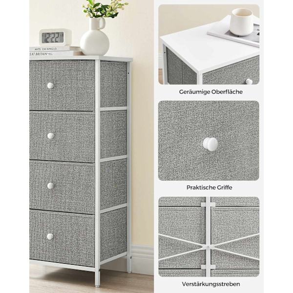 Rootz Opbevaringsskab - Organizer - Spånpladestål - Ikke-vævet stof - Letvægts - Rummelig - Robust - 30 cm x 45 cm x 91,7 cm