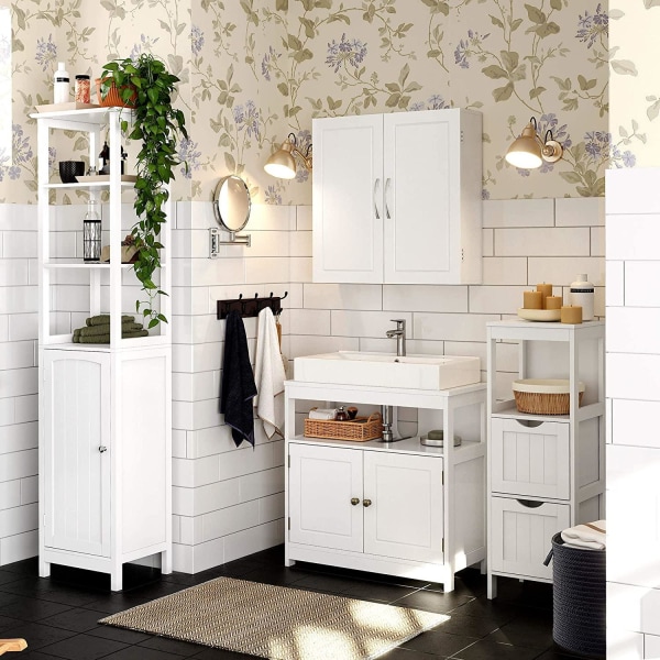 Rootz Tvättställsunderskåp - Badrumsskåp - Underskåp - Skandinavisk - Vit - MDF - 60 x 30 x 60 cm