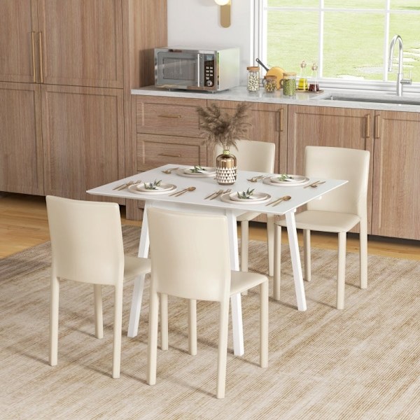 Rootz hopfällbart matbord - Mångsidigt bord - Stilrent bord - Utrymmesbesparande design - Slitstark furu - Multifunktionell användning - 86D x 110W x