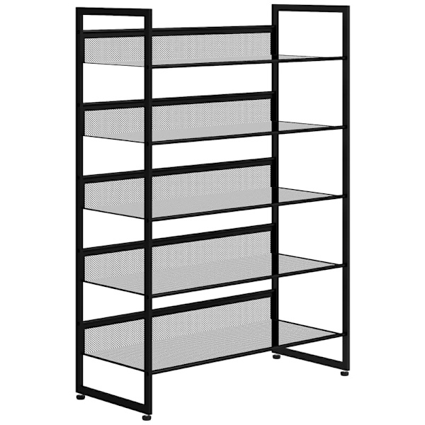 Rootz 5-lags skostativ - Skoopbevaring - Opbevaring af fodtøj - Maksimerer pladsen - Sikrer friskhed - Øger sikkerheden - 72 cm x 30 cm x 102 cm - Stå