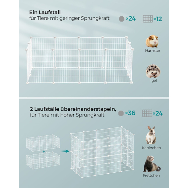 Rootz White Metal Grid Storage Organizer - Wire Grid Rack - Grid Panel Organizer - Hållbara ABS-plastkontakter - Mångsidig förvaringslösning - Enkel m
