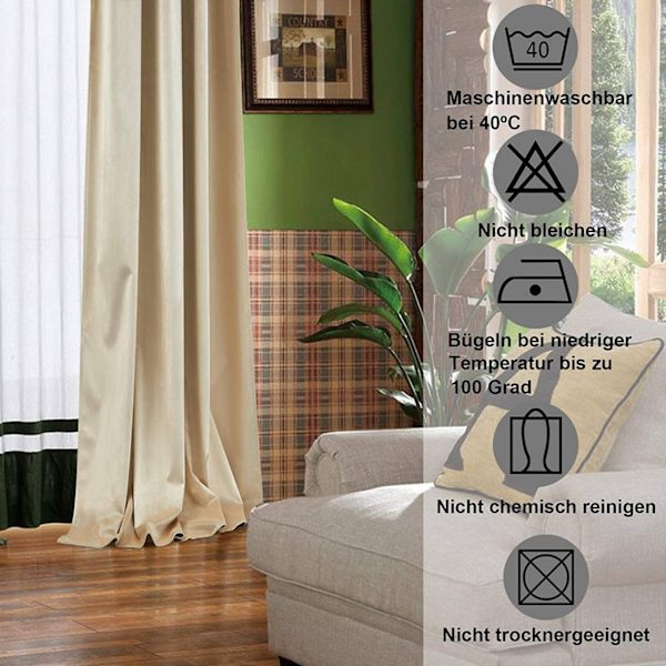 Rootz Luxurious Velvet mørklægningsgardiner - Draperer - Vinduesbeklædning - Lysblokering - Termisk isolering - Nem installation - 140cm x 225cm/245cm