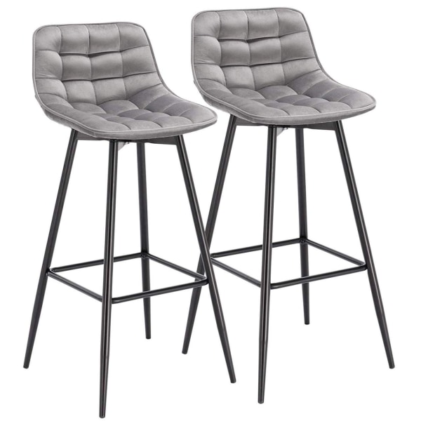 Rootz baarijakkara - Työpöytäjakkara - Design-jakkara - samettia ja metallia - Mukava ja ergonominen - Vakaa ja kestävä - Monipuolinen muotoilu - 43 c