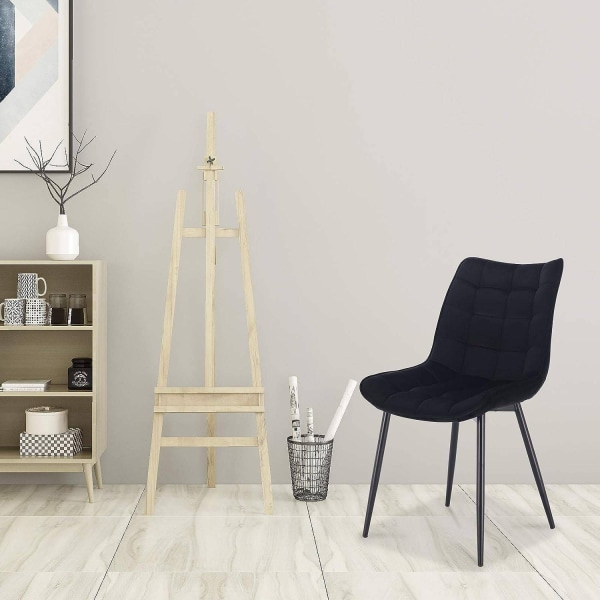Rootz 8 ruokapöydän tuolin setti - Velvet-istuin - Metalliset jalat - Mukava ja ergonominen - Kestävä ja pitkäikäinen - Lattian suojaus - 85,5 cm x 46