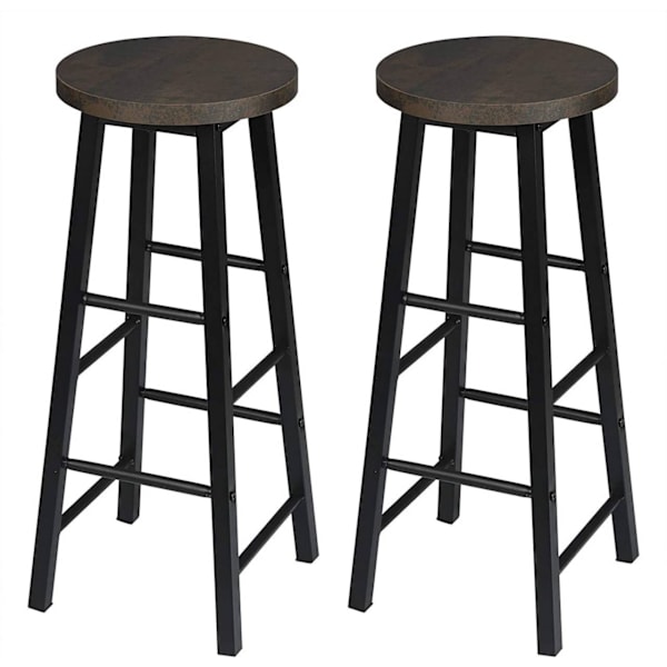 Rootz Industrial Bar Pall - Bänkpall - Metallpall - Robust stålram - Mångsidig design - Komfortegenskaper - 71 cm Sitthöjd x 30 cm Sitsdiameter