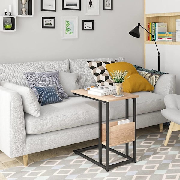 Rootz sofabord - sidebord - lys eg - robust konstruktion - let at samle - alsidigt - kompakt design - 55 cm x 36 cm x 59,5 cm
