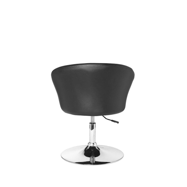 Rootz design relaxfåtölj loungefåtölj cocktailfåtölj syntetiskt läder svart - Vridbar fåtölj - Matsalsstol 120 kg - Klubbfåtölj läderlook - Vridstol M