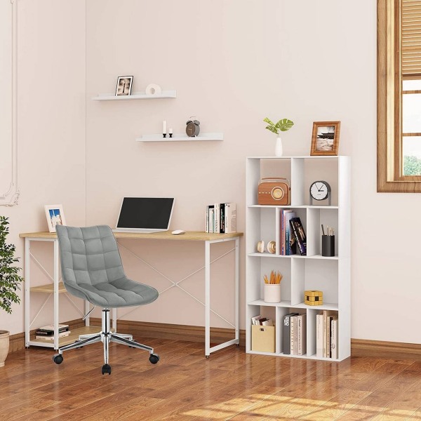 Rootz Modern Valkoinen kirjahylly - Säilytyshylly - Näyttöyksikkö - Tilaa säästävä muotoilu - Kestävä ja tukeva - Helppo puhdistaa - 60cm x 120cm x 20