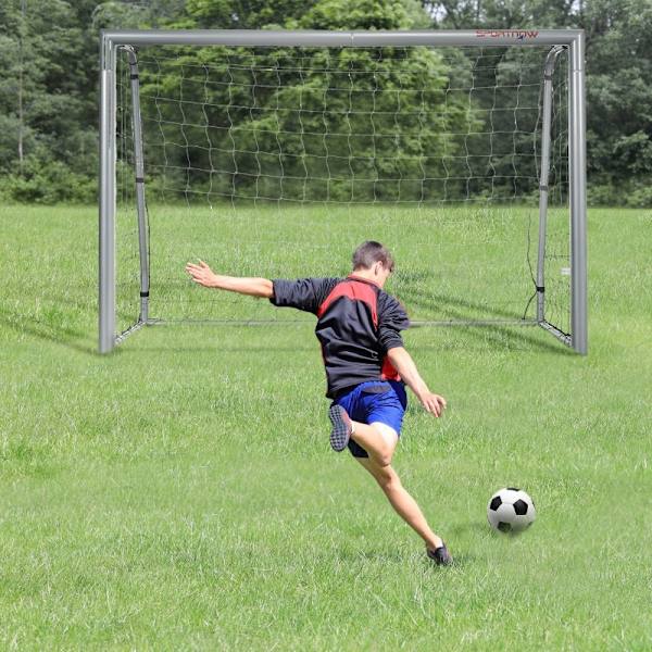 Rootz Soccer maalisetti - Kannettava jalkapalloverkko - Säänkestävä jalkapalloverkko - Tukeva teräsrunko - Helppo koota - 240cm x 85cm x 160cm