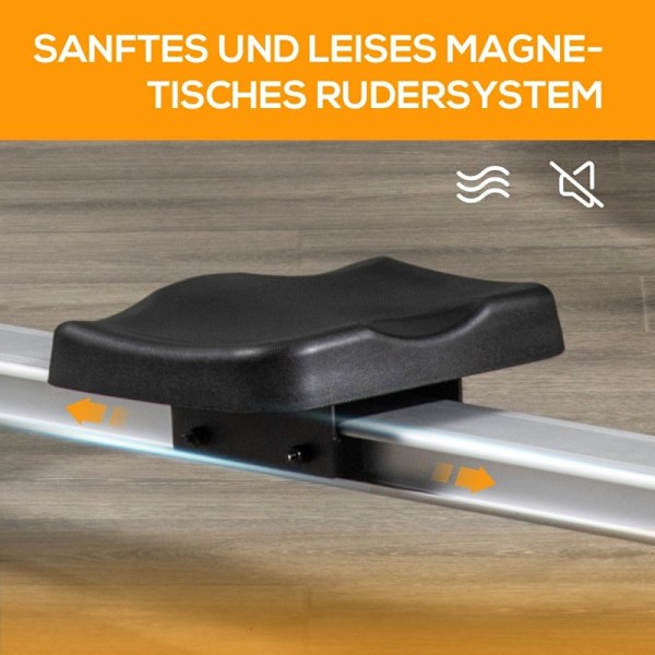 Rootz foldbar romaskine - Magnetisk modstand - Hjemmetræningsudstyr - LCD-skærm - Justerbart sæde - 185 cm x 58 cm x 57 cm