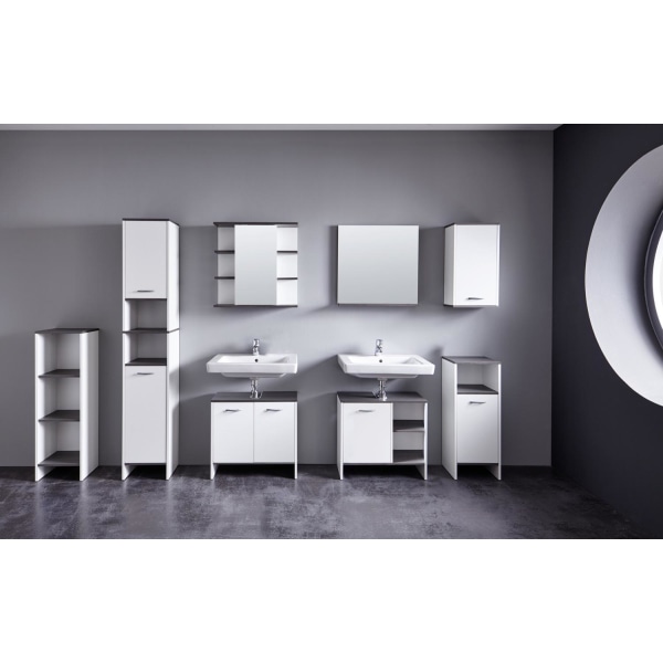 Rootz Badeværelsesskab - Opbevaringsskab - Spejl - 60 x 60 x 20