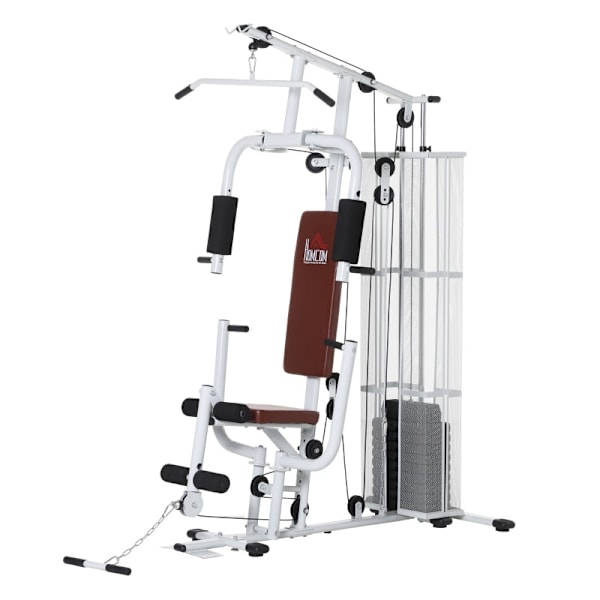 Rootz Gym Strength Station - Hjemmefitnessløsning - Multigymnastik - Holdbar stålramme - Workout for hele kroppen - Komfortabel og sikker - 150 cm x 1