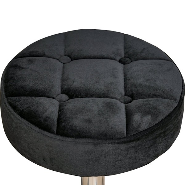 Rootz Salon Pall - Vridbar pall - Sammetsöverdrag - 360 graders hjul - Justerbar i höjdled - 35cm x 49-61cm - Elegant design