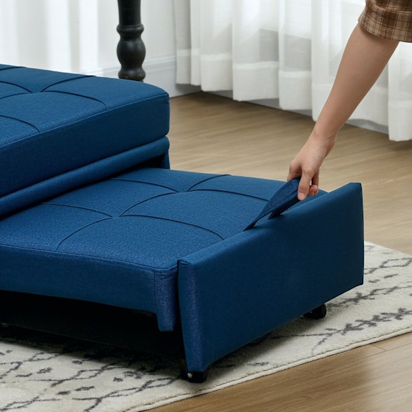 Rootz 3 -i -1 vikbar stolbädd - Recliner - Chaise Longue - Justerbart ryggstöd - 65,5L x 104W x 81H cm - Bärbar med hjul och sidficka