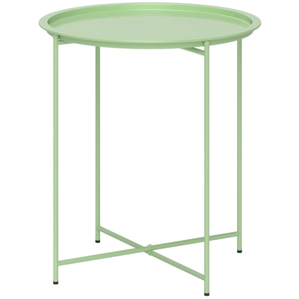 Rootz Round Garden Table - Terrace Table - Steel Exterior Table - Fjernelig bakke - Foldbart design - Ø46 x 50 cm