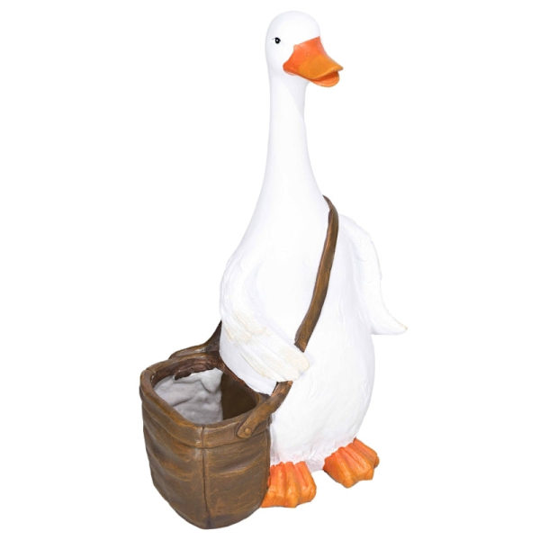 Rootz Swan urtepotte med skulderpose - Haveplantekasse - Udendørs blomsterbeholder - Vejrbestandig - Fremmer sund rodvækst - Alsidig placering - 32 cm