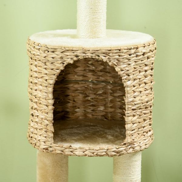 Rootz Cat Tree Tower - Raaputustolppa - Kiipeilyteline - Kissan asunto - Sisalin köysitolpat - 45 cm x 40 cm x 116 cm
