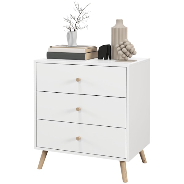 Rootz Scandinavian Chest of skuffer - Opbevaringsskab - Skuffe Unit - Robust MDF & Pine - 60L X 40B x 68H CM