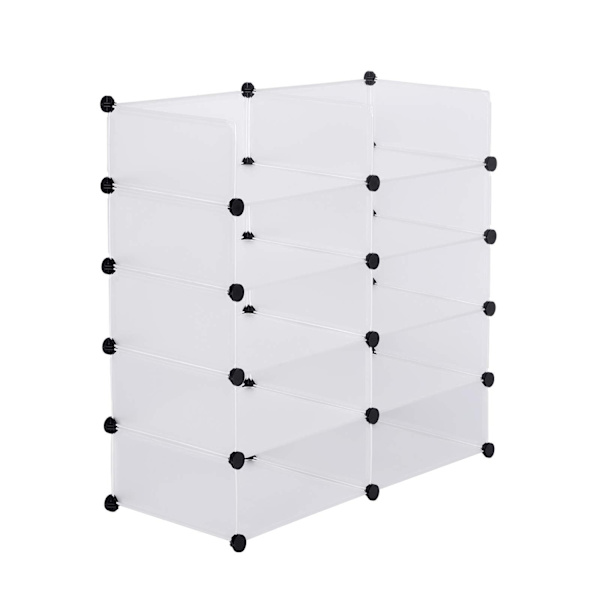 Rootz Skoskab - Fodtøjsopbevaring - Skoopbevaring - Opbevaringsstativ - Skohylde - Skoskab - Fodtøjsskab - Hvid - 47x37x170cm