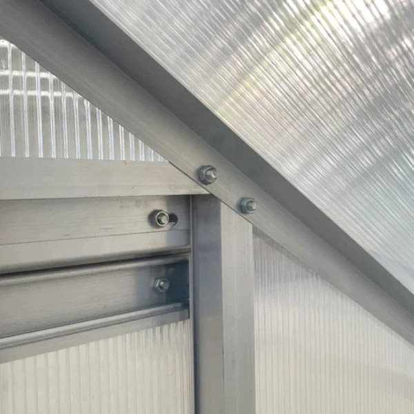 Rootz Drivhus - Sidedrivhus i aluminium - Haveskur med vinduesdø