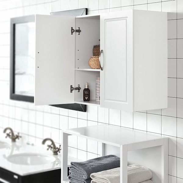 Rootz White Kök Badrum Väggskåp Väggförvaringsskåp med dubbeldörrar