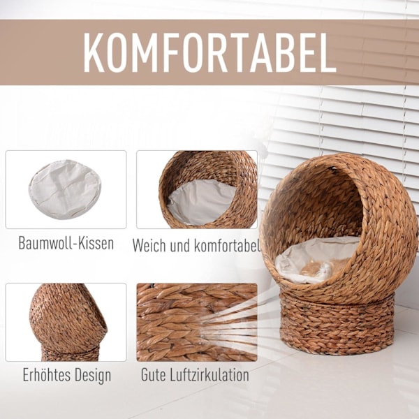 Rootz Cat Cave - Brun - Metal, Bomuld - 16,53 cm x 12,99 cm x 20,47 cm