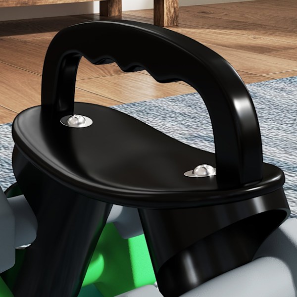 Rootz hanteluppsättning med rack - vikter - fitnessutrustning - hexagonal design - rymdbesparande - 3 kg till 5 kg - hantel 18x8x8cm, rack 42x10x30cm