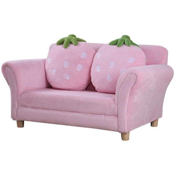 Rootz barnbänk - rosa, grön - trä, skum - 35,43 cm x 20,87 cm x 18,9 cm