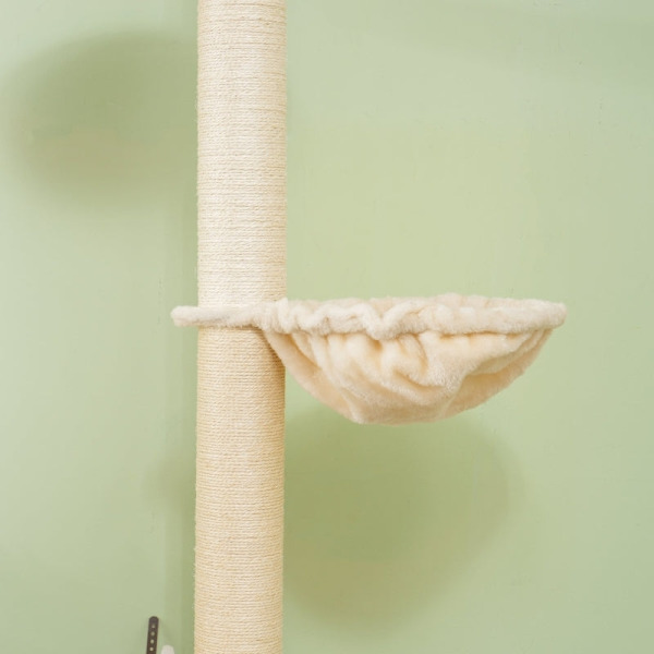 Rootz golv-till-tak kattträd - Katttorn - Skrapstolpe - Justerbar höjd - Trämaterial - 40cm x 40cm x 230-250cm