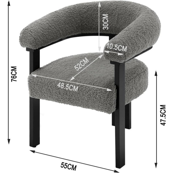 Rootz Luxurious Fleece Lounge Chair - Stue Lænestol - Komfortabe