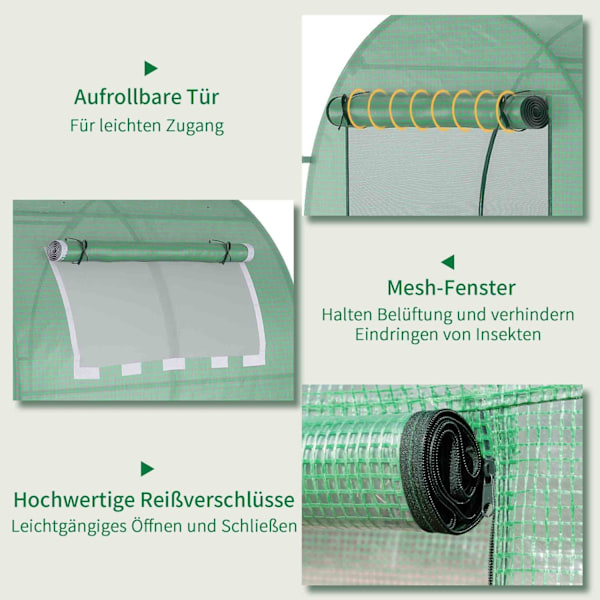 Rootz Portable Greenhouse - Plant House - Cold Frame - Pidennys kasvukausi - 180 cm x 180cm x 200 cm