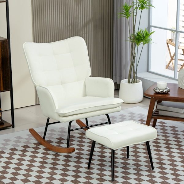 Rootz gungstol med matchande fotpall - Barnstol - Lässtol - Vadderad sits - 64cm x 89cm x 90cm